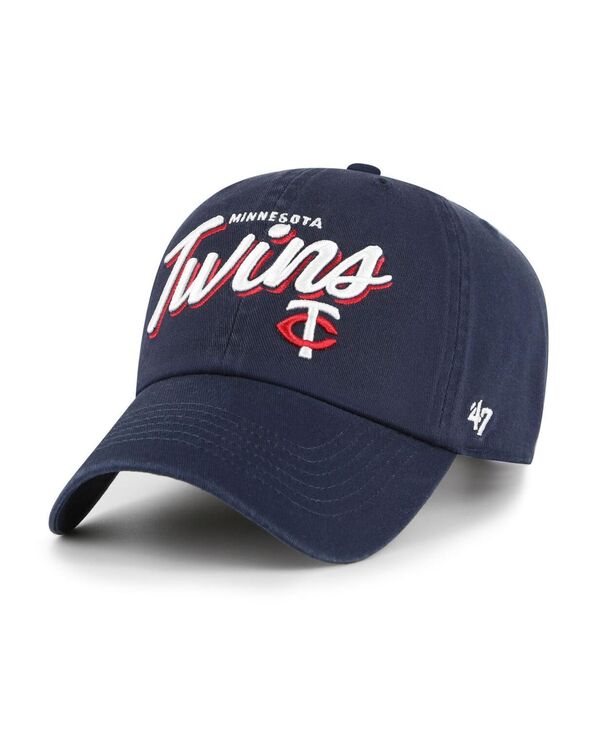 47 ブランド レディース アクセサリー 帽子 '47 Brand Women's Navy Minnesota Twins Ariana Clean Up Adjustable Hat Navy ネイビー