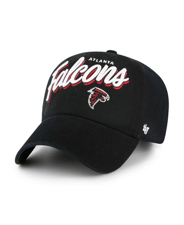 47 ブランド レディース アクセサリー 帽子 '47 Brand Women's Black Atlanta Falcons Ariana Clean Up Adjustable Hat Black ブラック｜ReVida 店