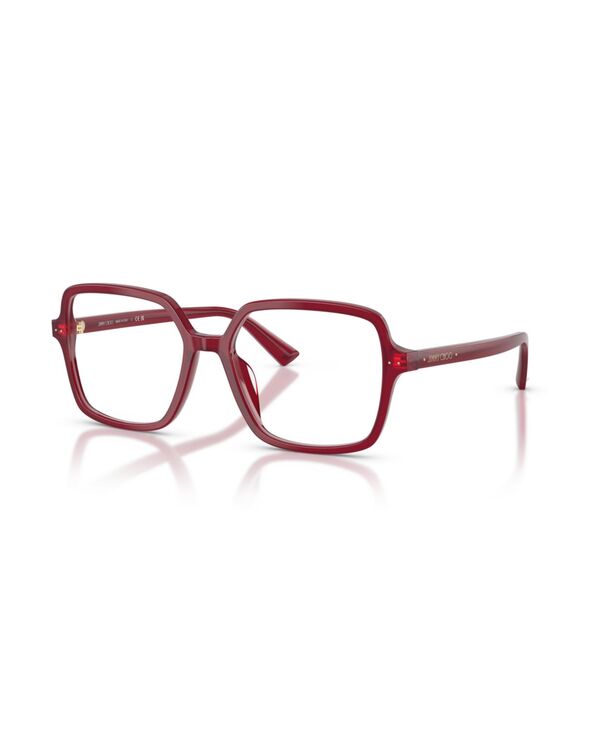 ジミーチュー レディース 付属物 サングラス・アイウェア Jimmy Choo Women\u0027squareyeglasses JC3046U Opaline Cranberry