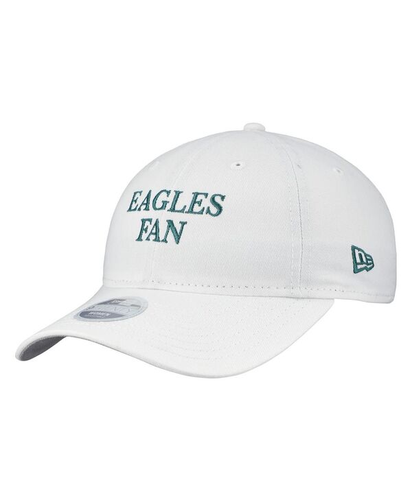 ニューエラ レディース アクセサリー 帽子 New Era Women's White Philadelphia Eagles Team Fan 9TWENTY Adjustable Hat White ホワイト