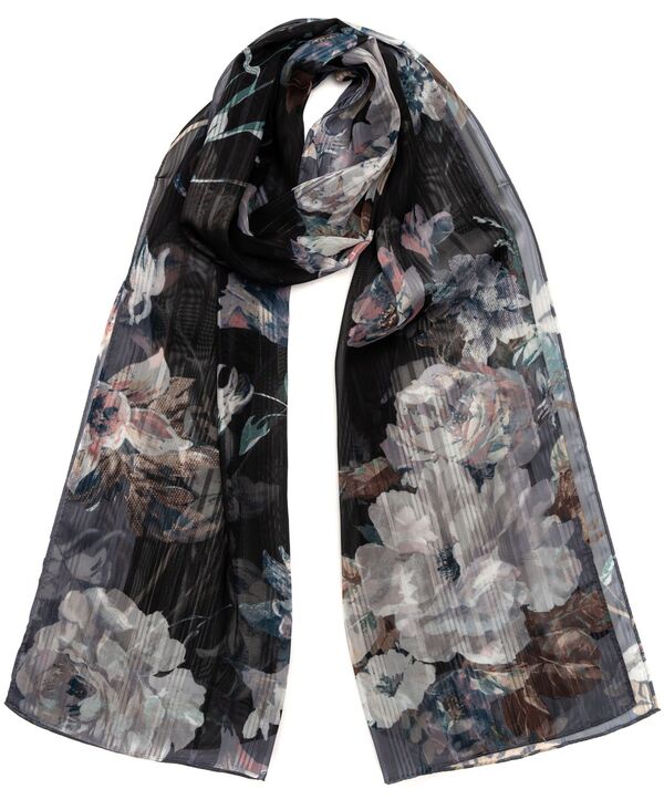 ヴィンスカムート レディース アクセサリー マフラー・ストール・スカーフラワー柄 フラワー Vince Camuto Scatter Floral Oblong Scarf Black ブラック