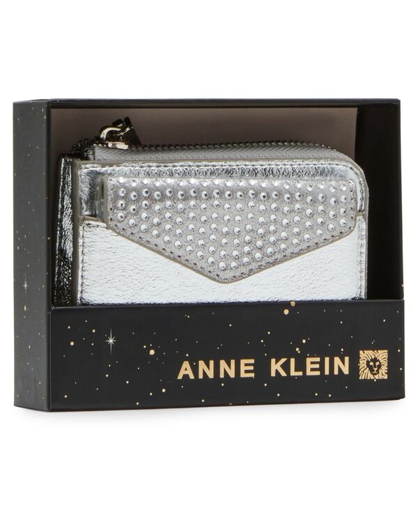 アンクライン レディース アクセサリー 財布 Anne Klein 2 Piecenvelope Flap Curved Wallet with Rhinestonesilver シルバー