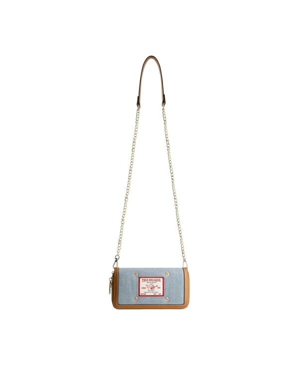 トゥルーレリジョン レディース アクセサリー 財布 True Religion Buddha Patch Double Zip Chain Wallet Denim デニム