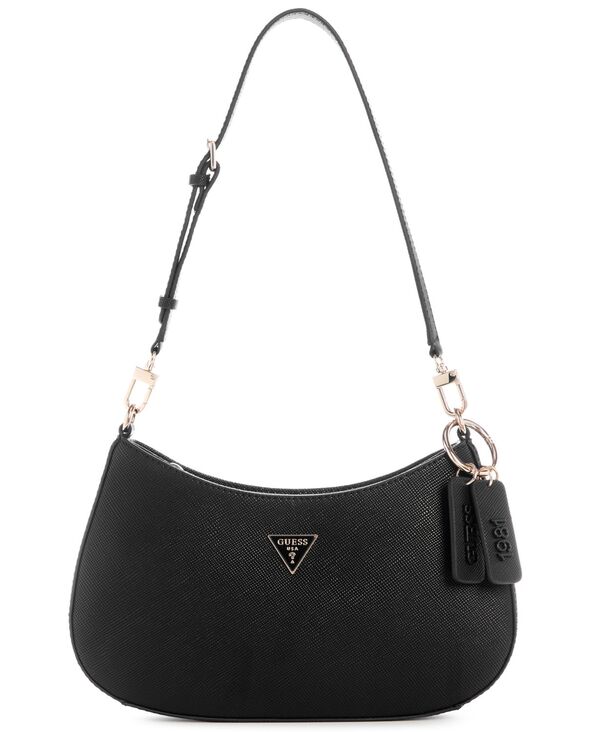 ゲス レディース バッグ GUESS Noelle Top Zip Shoulder Bag Black ブラック|ReVida 店