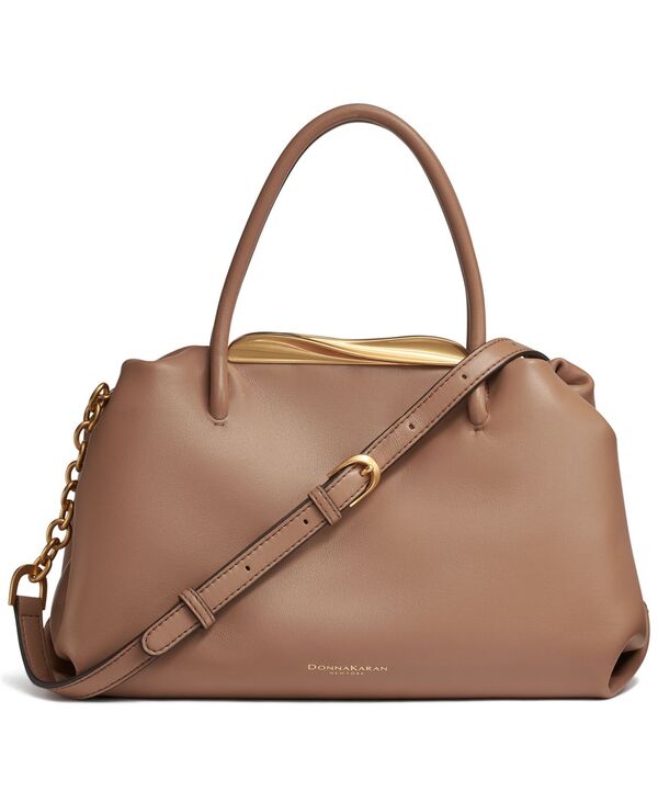 ダナ キャラン ニューヨーク レディース バッグ Donna Karanew York Poplin Satchel Bag Toasted Almond