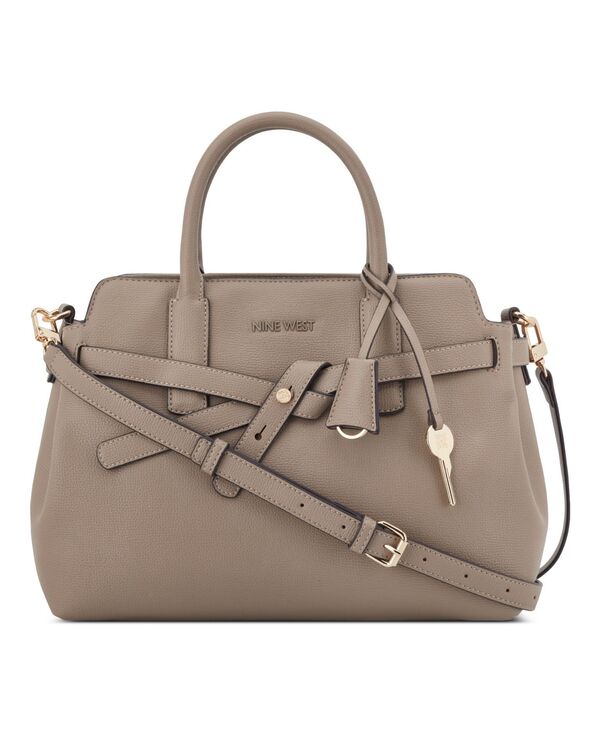 ナインウェスト レディース バッグ Nine West Lille Triple Compartment Satchel Bag Dark Mushroom