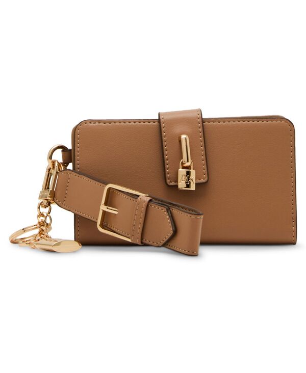 アンクライン レディース バッグ Anne Klein 2 Piece Lock Wristlet Gift Set with Bag Charm Tan タン