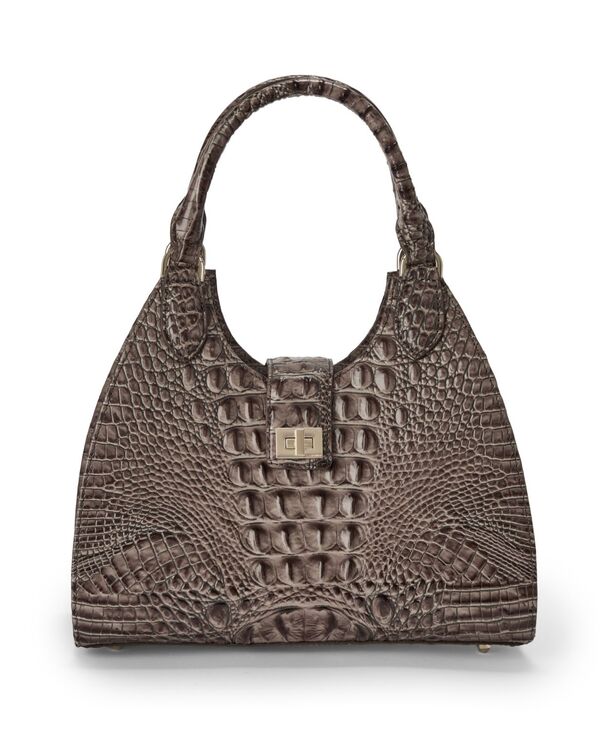 ブランミン レディース バッグ レザー Brahmin Adrian Melbourne Smalleather Satchel Bag Smokey Taupe Melbourne トープ