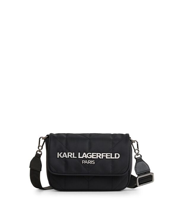 カール ラガーフェルド レディース バッグ KARLAGERFELD PARIS Voyage Messenger Bag Black Gunmetal ブラック｜ReVida 店