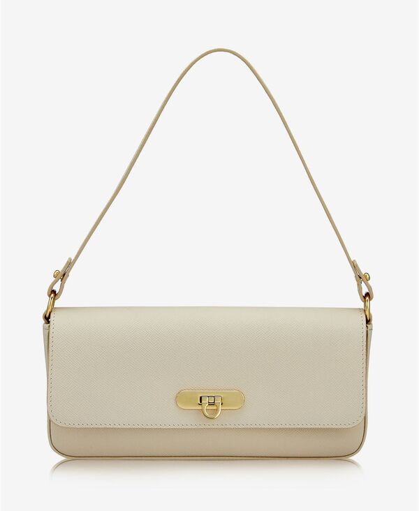 ギギニューヨーク レディース バッグ レザー GiGi New York Audrey French Calfskin Leather Shoulder Bag Ivory アイボリー