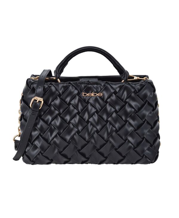 ベベ レディース バッグ Bebe Women's Luca Small Satchel Crossbody Bag Black ブラック|ReVida 店