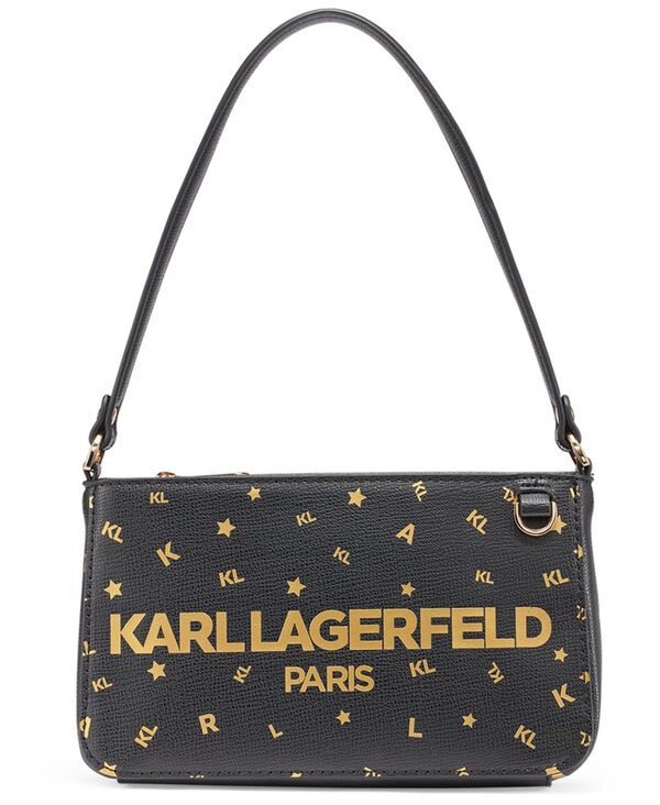 カール ラガーフェルド レディース バッグ KARLAGERFELD PARIS Kristina Demi Small Shoulder Bag Black/gold ブラック|ReVida 店
