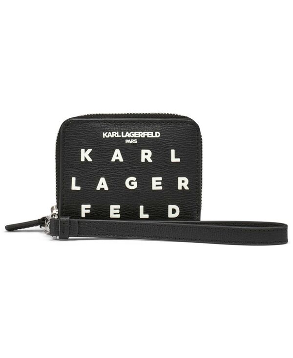 カール ラガーフェルド レディース アクセサリー 財布 KARLAGERFELD PARIS Women's Jacqueline SLG Wallet Black/white ホワイト