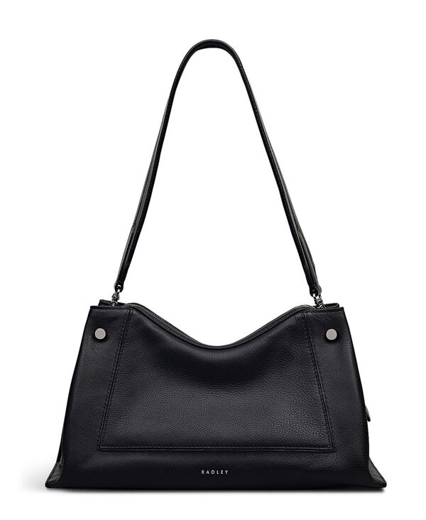 ラドリー ロンドン レディース バッグ レザー Radley London Hope Gardens Medium Pebbleather Ziptop Shoulder Bag Black ブラック｜ReVida 店