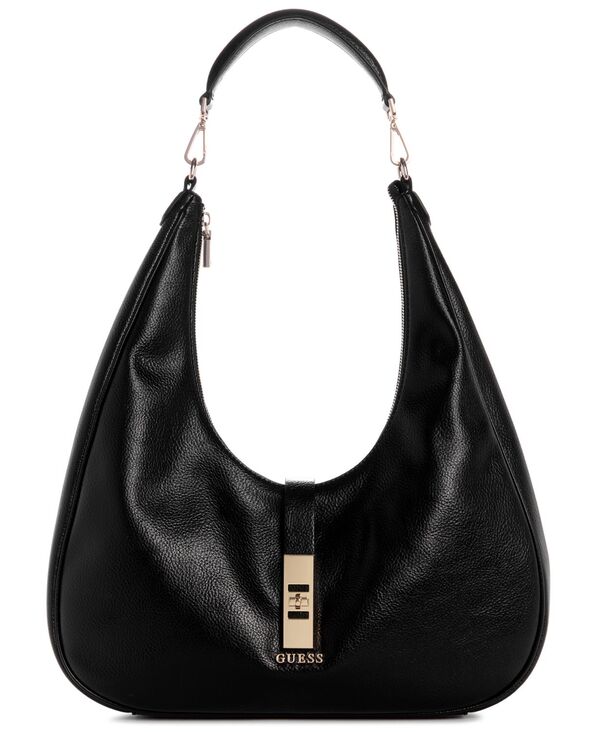 ゲス レディース バッグ GUESS Brooke Top-Zipper Large Hobo Bag Black ブラック