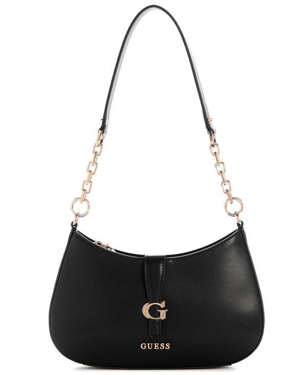 ゲス レディース バッグ GUESS Carrie Top Zipper Small Shoulder Handbag Black ブラック|ReVida 店