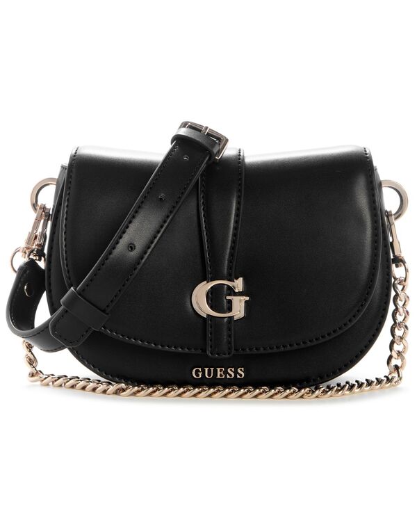 ゲス レディース バッグ ミニ GUESS Carrie Mini Flap Magneticlosure Crossbody Bag Black ブラック|ReVida 店