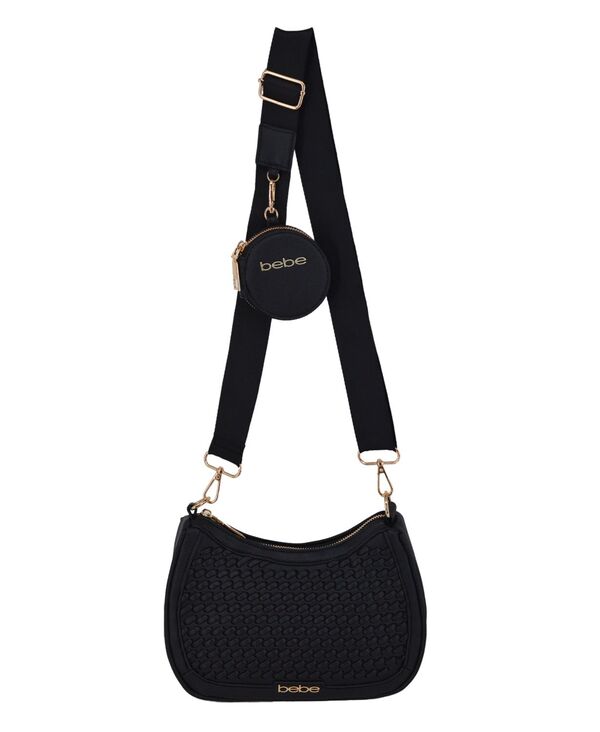 ベベ レディース バッグ Bebe Women's Katriel Small Crossbody Bag Black ブラック|ReVida 店