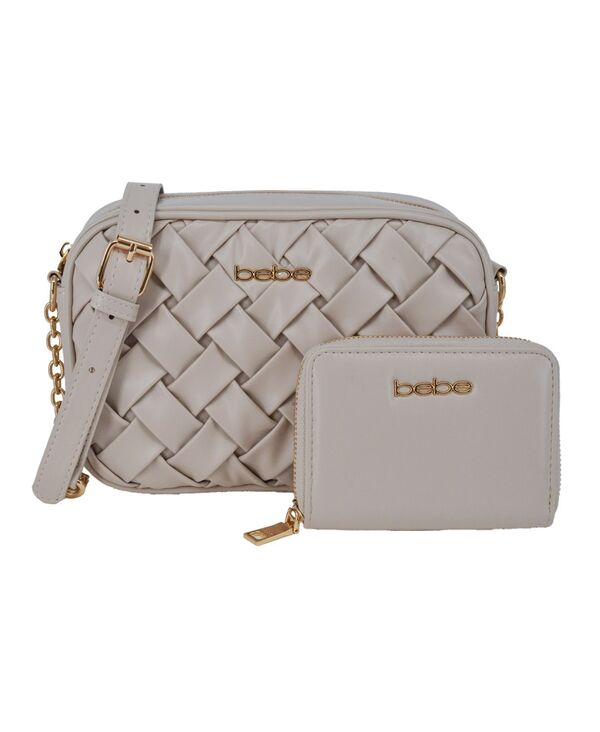 ベベ レディース 付属品 紙入れ Bebe Women\u0027s Luca Small Camera Bag with Wallet Cream 皮膚軟化剤