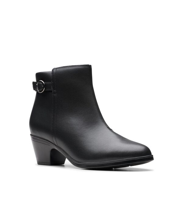 クラークス レディース シューズ ブーツ・レインブーツ Clarks Women's Collection Emily 2 Belle Boots Black Leather ブラック