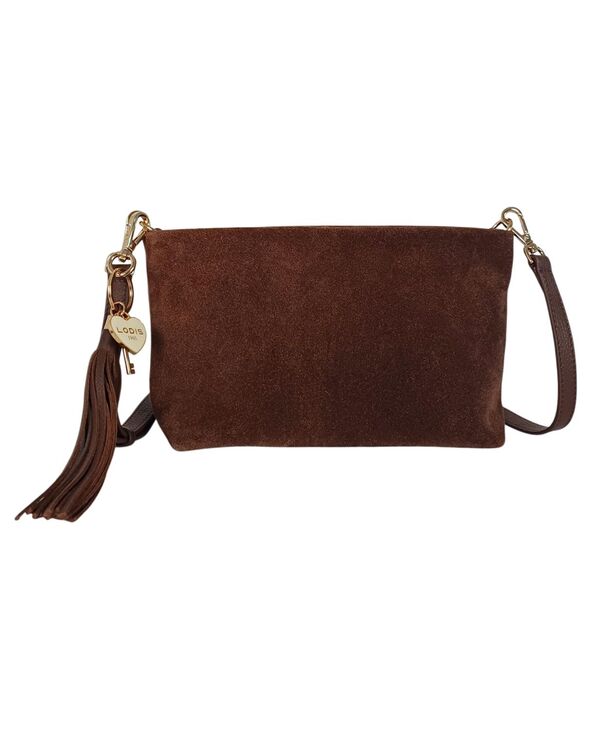 ロディス レディース バッグ LODIS Meridian Small Crossbody Bag Roast Sued