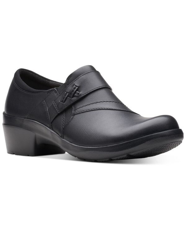 クラークス レディース シューズ パンプス Clarks Women's Angie Pearl Slip-On Shoes Black Leather ブラック