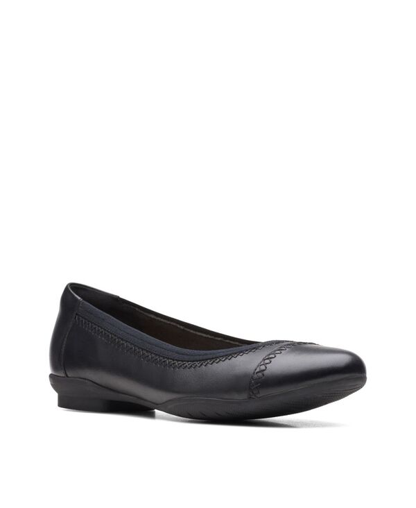 クラークス レディース シューズ パンプス Clarks Women's Collection Sara Bay Flats Black Leather ブラック 17,140円