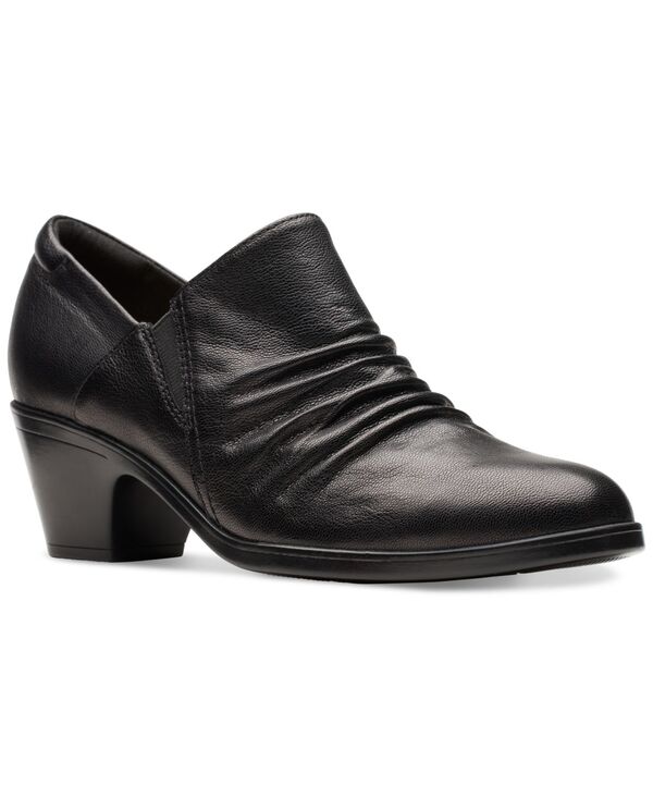 クラークス レディース シューズ ブーツ・レインブーツ アンクル Clarks Women's Emily 2 Cove Ankle Booties Black Leather ブラック