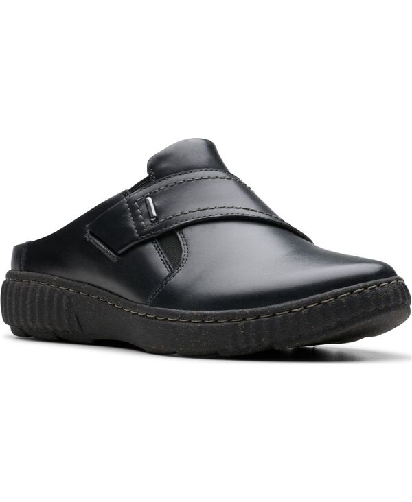 クラークス レディース シューズ サンダル Clarks Women's Collection Caroline Bay Clogs Black Leather ブラック｜ReVida 店 14,235円