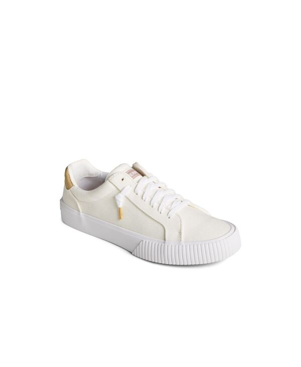 スペリー レディース シューズ スニーカー スピード競技 Sperry Women ’ s Bermuda LTT Lace Up Sneakers Canvas Bone