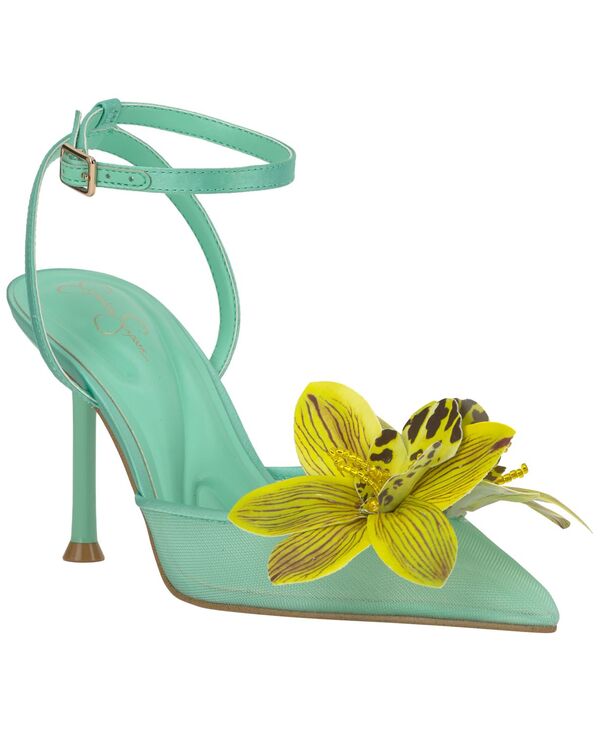 ジェシカシンプソン レディース シューズ パンプス ヒール Jessica Simpson Women Vilyria Orchid Embellished Mid-Heel Pumpsummer Seafoam