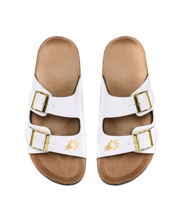フォコ レディース シューズ サンダル FOCO Women's Phoenix Suns Double-Buckle Sandals White ホワイト