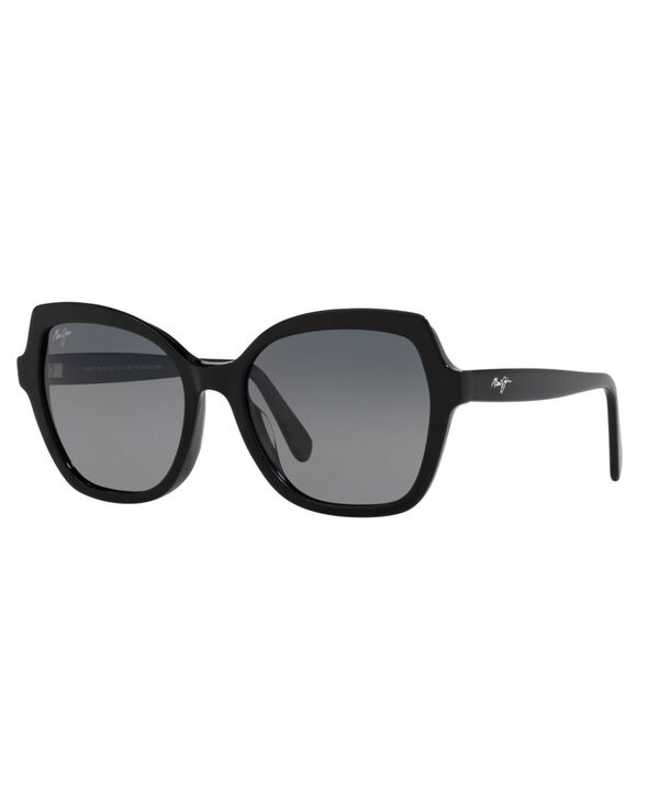 マウイ体育館 メンズ 佩び物 サングラス・アイウェア Maui Jim Women\u0027s Polarized Sunglasses Mamane Mj000739 Black Shiny 黒いこと