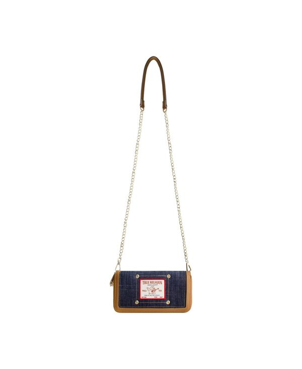 トゥルーレリジョン レディース アクセサリー 財布 True Religion Buddha Patch Double Zip Chain Wallet Dark Blue ブルー|ReVida 店