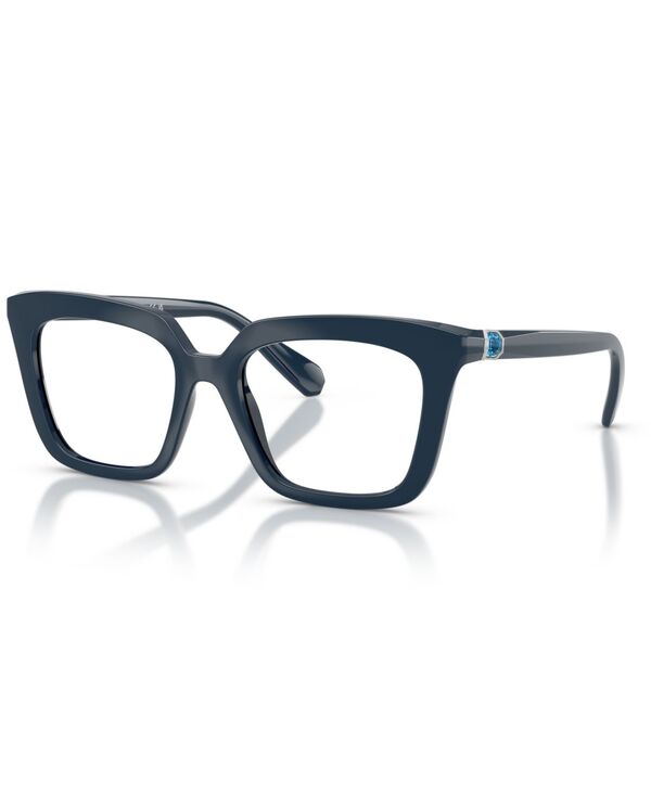 スワロフスキー レディース 添え物 サングラス・アイウェア Swarovski Women\u0027squareyeglassesK2043 Blue 青碧