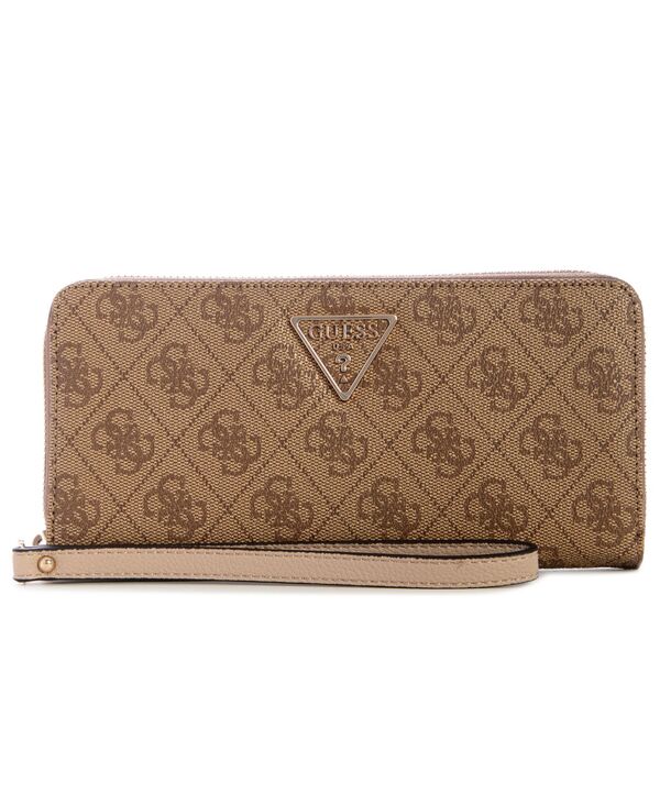 ゲス レディース アクセサリー 財布 GUESS Women's Laurel II Large Zip Around Wallet Latte Logo