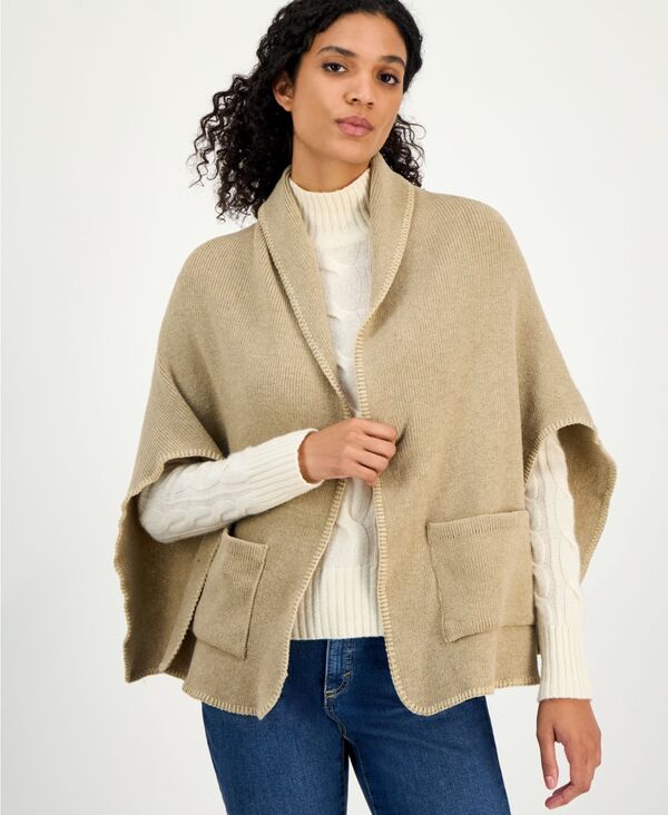 スタイルアンドコー レディース アクセサリー マフラー・ストール・スカーフ Style & Co Solid Scarf Wrap With Pockets Oat