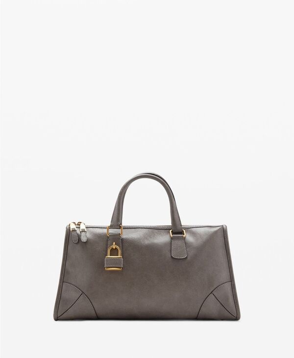 マンゴ レディース バッグ MANGO Women's Rectangular Handles Handbagray グレー｜ReVida 店 20,286円