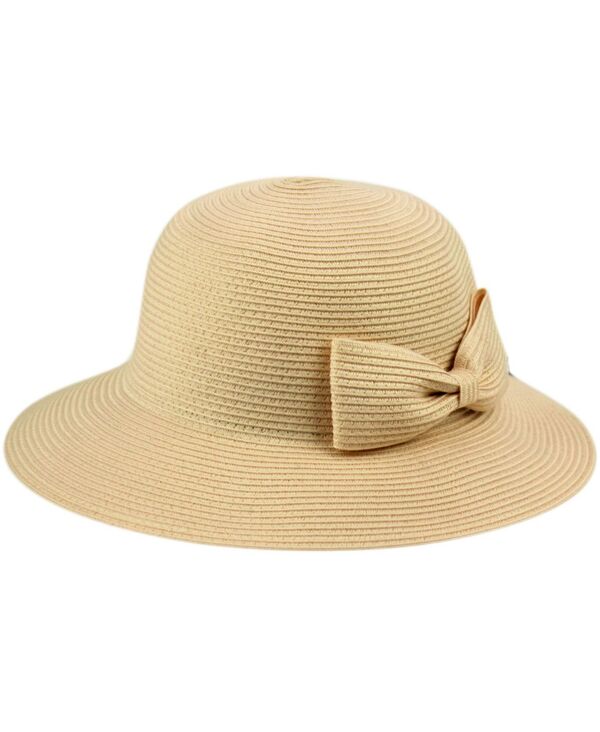 エポックハットカンパニー レディース アクセサリー 帽子 Epochats Company Angela & William Poly Braid Bucket Sun Hat with Ribbon Khaki カーキ
