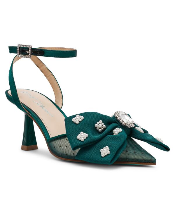 ベッツィジョンソン レディース シューズ パンプス 踵 Betsey Johnson Women\u0027s Mark Bow Stiletto Heel Pumps Emerald エメラルド
