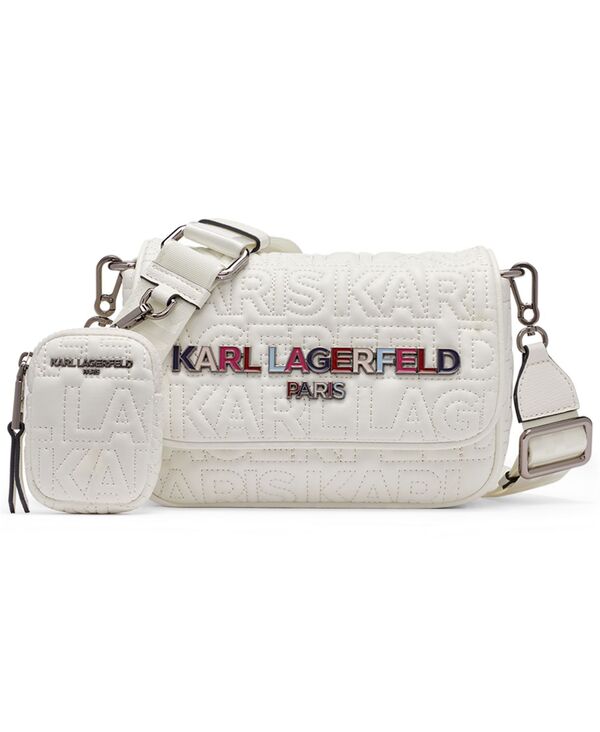カール ラガーフェルド レディース バッグ KARLAGERFELD PARIS Voyage Crossbody Bag White Multi ホワイト
