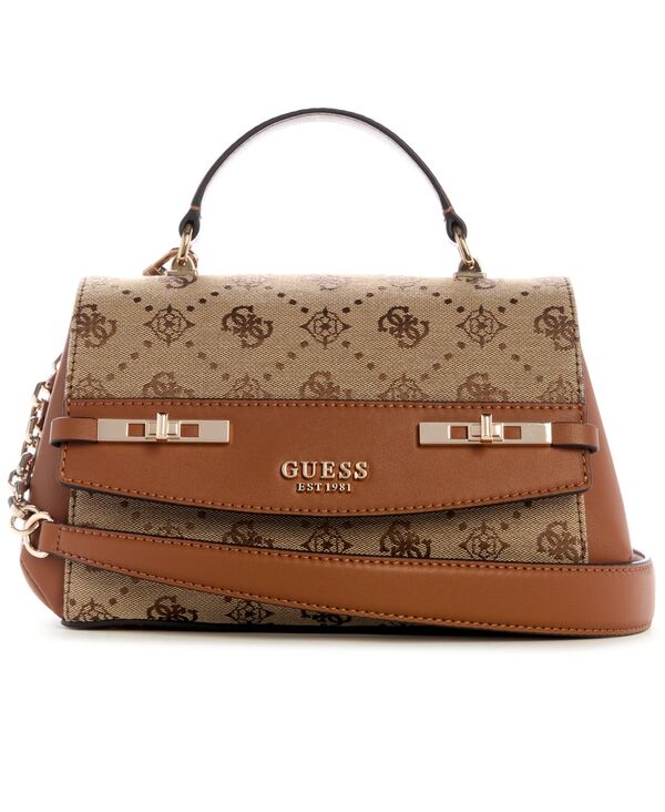 ゲス レディース バッグ ロゴ GUESS Melinda Logo Small Top Handle Bag Latte Logo
