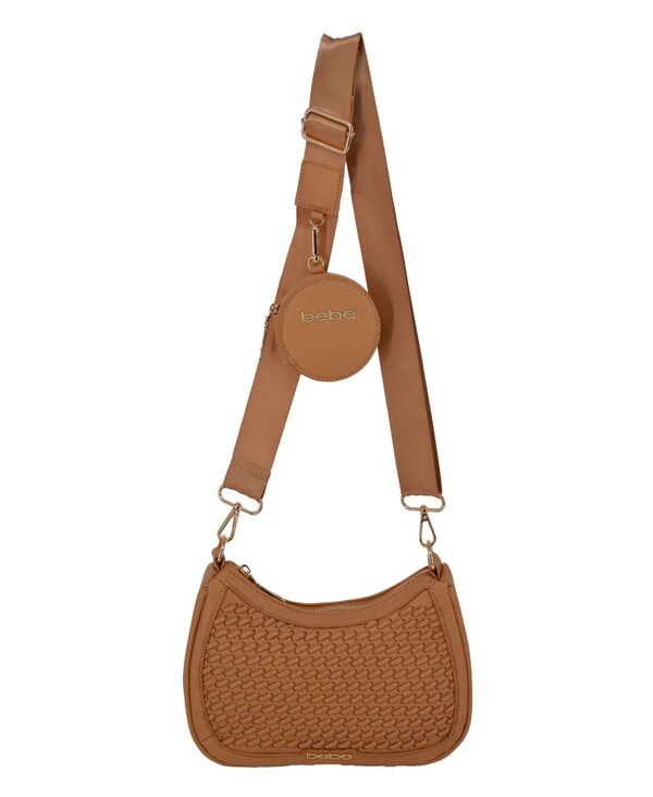 ベベ レディース バッグ Bebe Women's Katriel Small Crossbody Bag Camel キャメル|ReVida 店