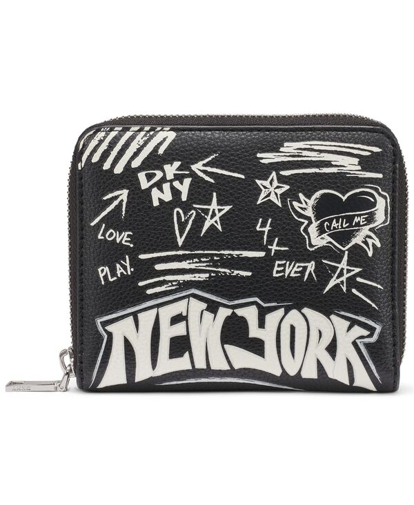 ダナ キャラン ニューヨーク州 レディース 付属品 紙入れ DKNY Women\u0027s Bryar Zipper Around Wallet Black 黒いこと