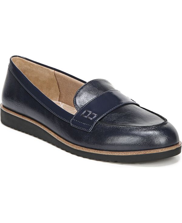 ライフストライド レディース シューズ パンプス ローファー LifeStride Women's Zee Slip On Penny Loafers Navy Faux Leather/Faux Patent ネイビー