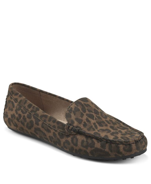 エアロソールズ レディース シューズ パンプス ローファー Aerosoles Women's Over Drive Driving Style Loafers Leopard Fab Faux Suede アニマル画像