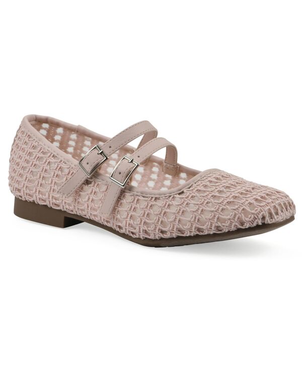 クリフバイホワイトマウンテン レディース シューズ パンプス Cliffs by White Mountain Women\u0027s Besnik Mary Jane Round Toe Flats Light Pink Fabric サクラ色