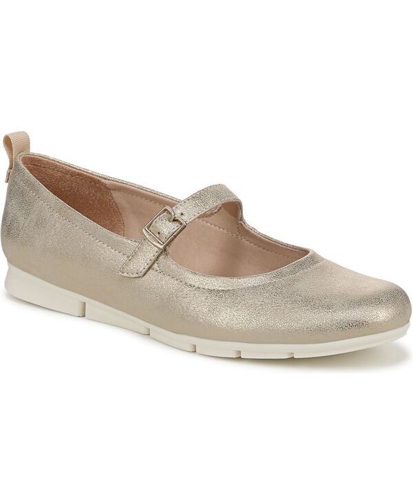 ドクター・ショール レディース シューズ パンプス Dr. Scholl's Women's Timeless Jane Closed Round Toe Mary Jane Flats Gold Faux Leather ゴールド｜ReVida 店