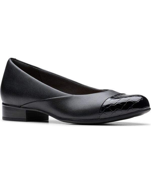 クラークス レディース シューズ スリッポン・ローファー Clarks Women's Juliet Rise Slip-On Flats Black Leather ブラック