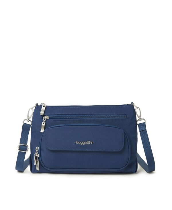 バッガリーニ レディース 御徒面子 Baggallini Women\u0027s Original RFID Everyday Crossbody Bag Blue 青み